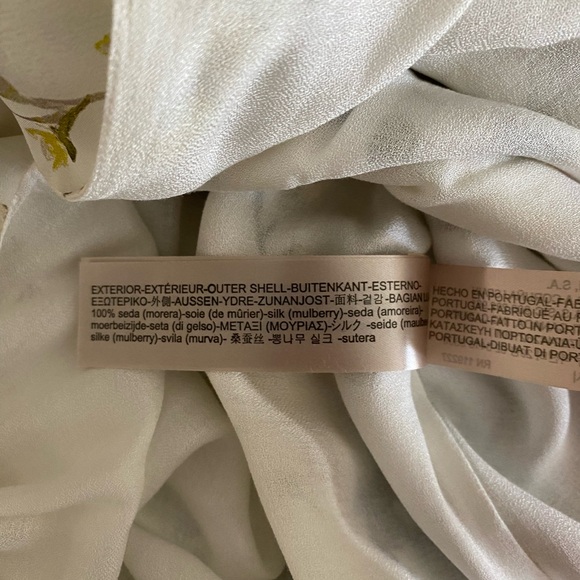 Massimo Dutti camisole dress. Size 6. Cream colour. Floral pattern. - Picture 7 of 7